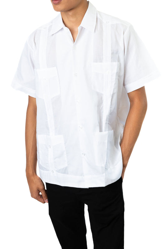 Men's Mexican Guayabera Classic Shirt - White