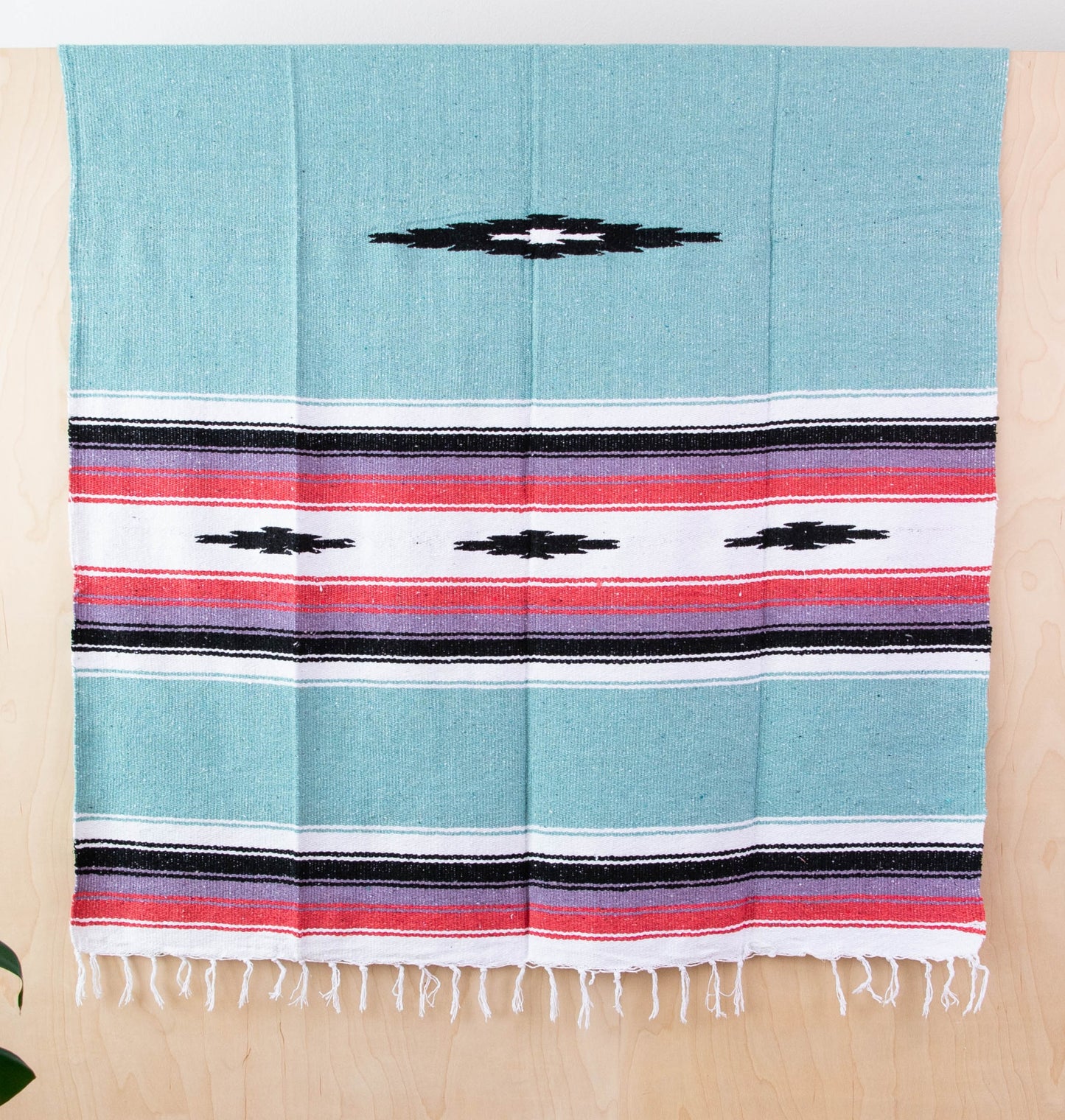 Diamante Delgado Mexican Blankets - Mint